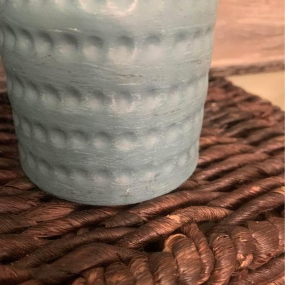 Set of Two Robin Egg Blue Ceramic Candle Holders - Picture 5 of 7